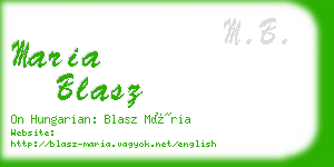 maria blasz business card